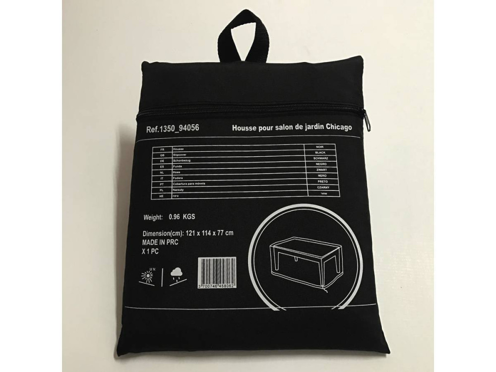 Funda de protección para salón de jardin Chicago 4 - Negro