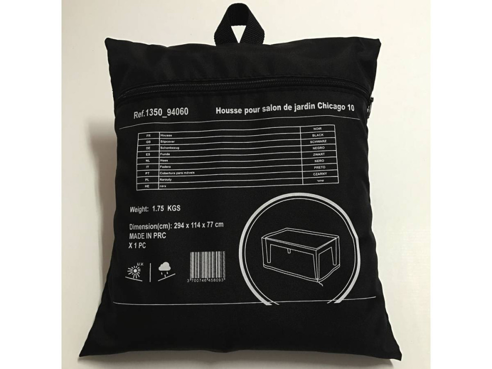Funda de protección para Salon de jardín Chicago 10 - Negro