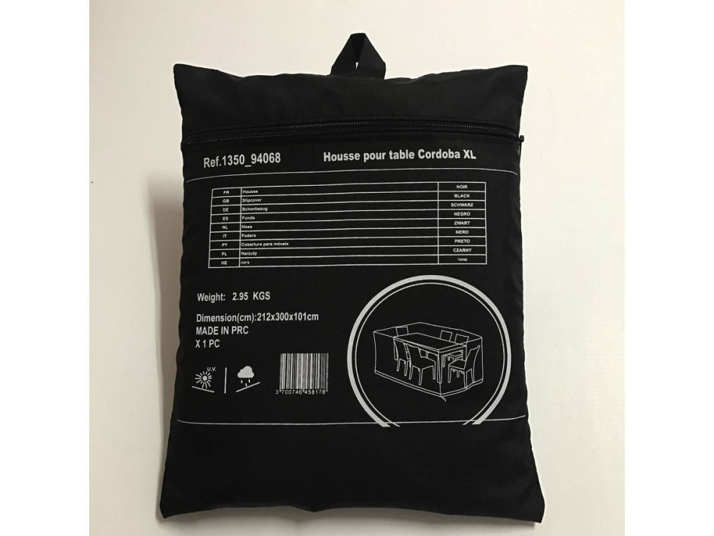 Funda de protección para salón de jardin Cordoba XL- Negro