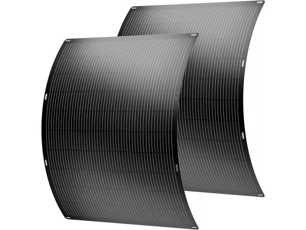 Juego de 2 paneles solares flexibles plug and play - 400w "Centro urbano" - Negro