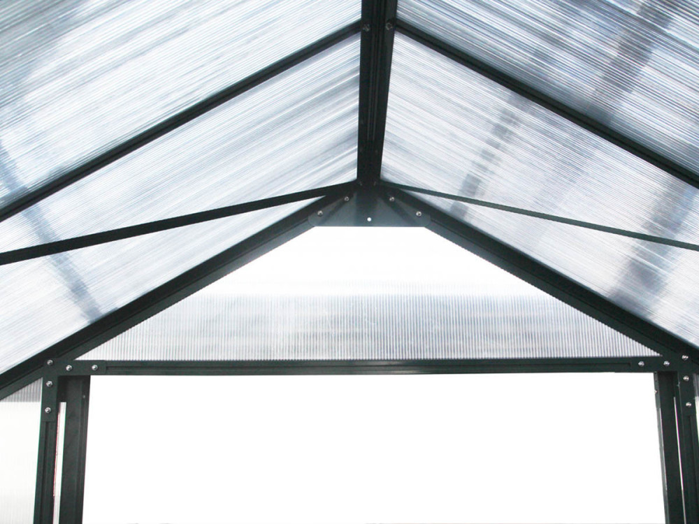 Invernadero para jardín en policarbonato Dahlia verde pino 13,29 m²