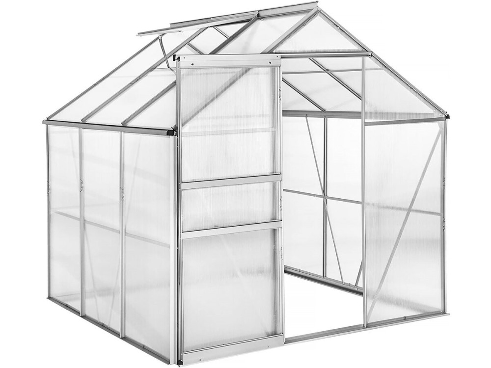 Invernadero de policarbonato "Basilic" - 3,61 m² - Gris