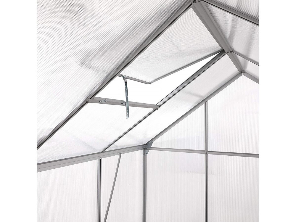 Invernadero de policarbonato "Basilic" - 3,61 m² - Gris