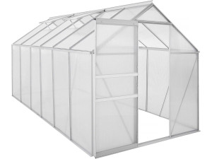 Invernadero de policarbonato "Basilic" - 7,03 m² - Gris
