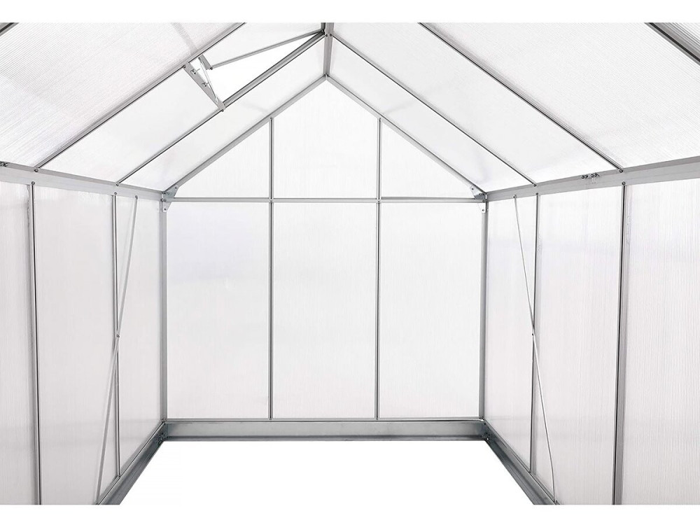 Invernadero de policarbonato "Basilic" - 7,03 m² - Gris