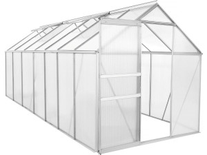 Invernadero de policarbonato "Basilic" - 8 m² - Gris