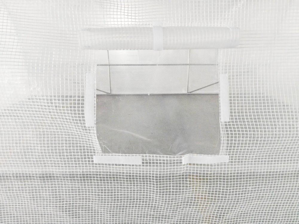 Invernadero de túnel "Mimosa" con puerta - 6 m² - 180 g - Blanco