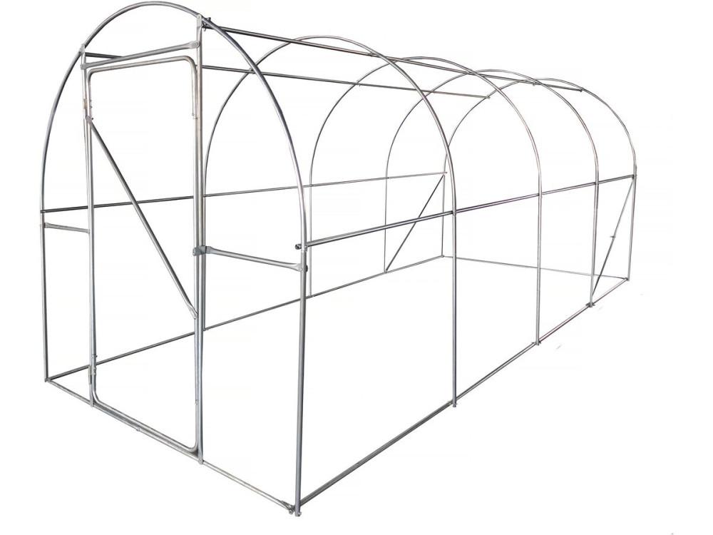 Invernadero de túnel "Mimosa" con puerta - 9 m² - 180 g - Blanco
