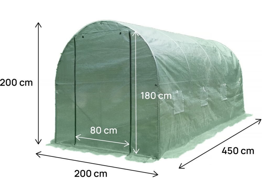 Cubierta para invernadero túnel "Lys" - 9 m² - 130 g - Verde