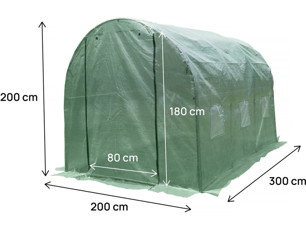 Cubierta para invernadero túnel "Lys" - 6 m² - 130 g - Verde