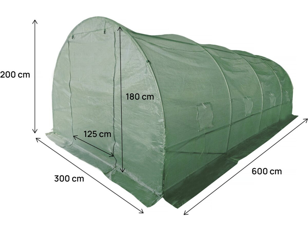 Cubierta para invernadero túnel "Lys" - 18 m² - 130 g - Verde