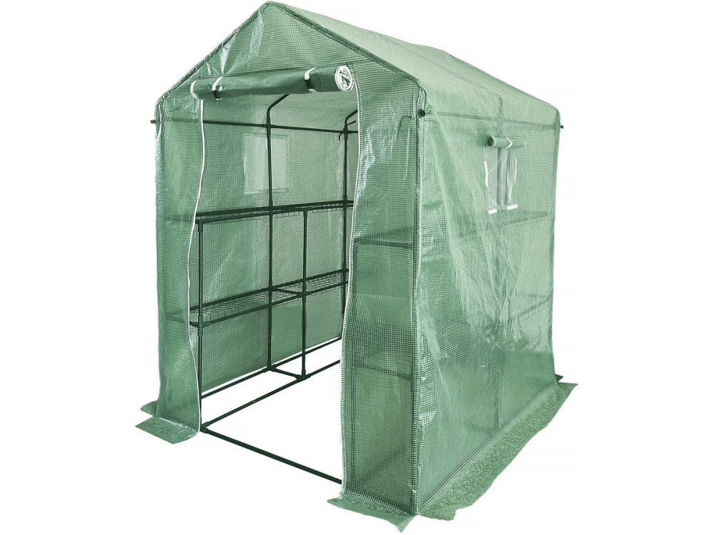 Invernadero para tomates de jardín con estantes «Lys» - 2,04 m² - 130 g - Verde