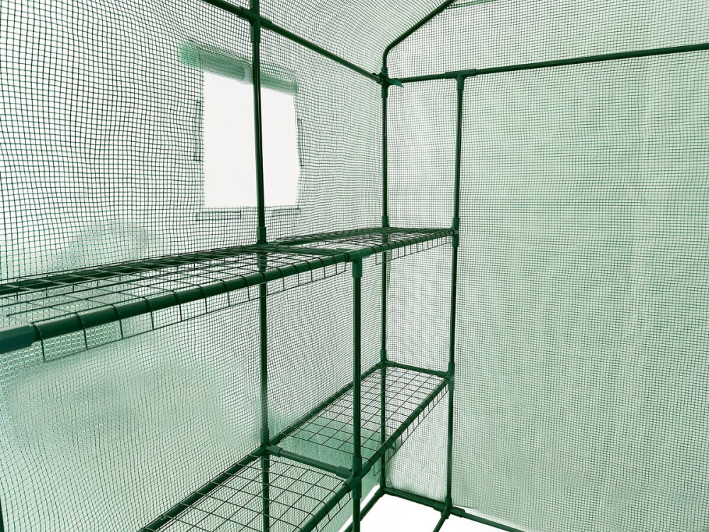 Invernadero para tomates de jardín con estantes «Lys» - 2,04 m² - 130 g - Verde
