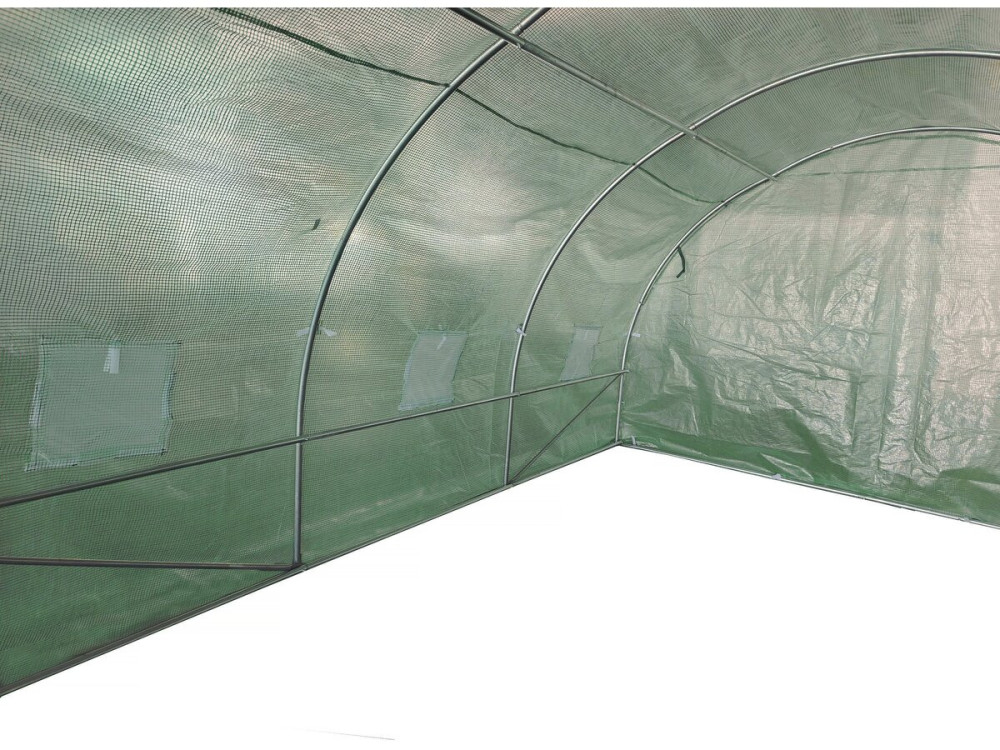 Túnel de invernadero para jardín «Lys» - 12 m² - 140 g - Verde