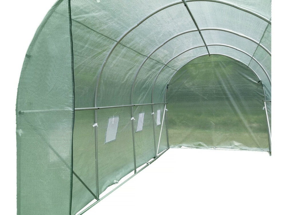 Túnel de invernadero para jardín «Lys» - 9 m² - 140 g - Verde