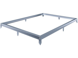 Base de acero galvanizado para invernadero de jardín "Basilic" - 5,89 m² - Gris