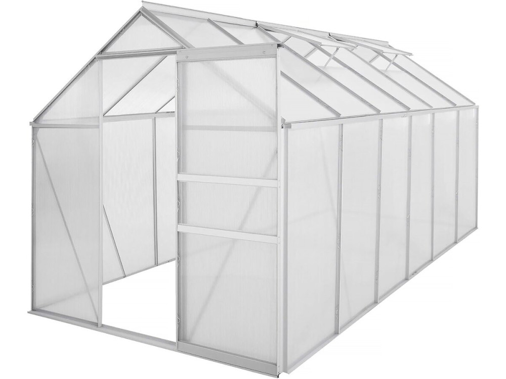 Base de acero galvanizado para invernadero "Basilic" - 7,03 m² - Gris