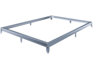 Base de acero galvanizado para invernadero "Basilic" - 3,61 m² - Gris