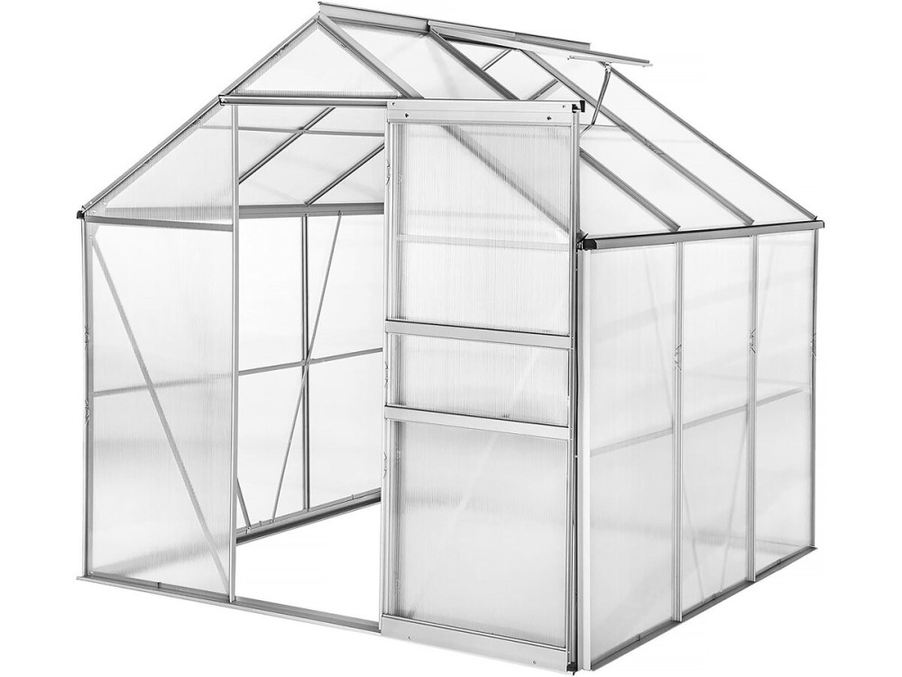 Base de acero galvanizado para invernadero "Basilic" - 3,61 m² - Gris