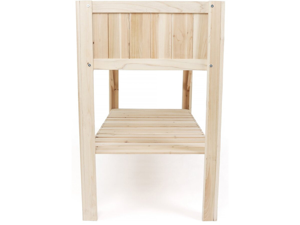 Huerto cuadrado de madera "Magnolia" sobre patas - 115 x 57 x 90 cm - Beige