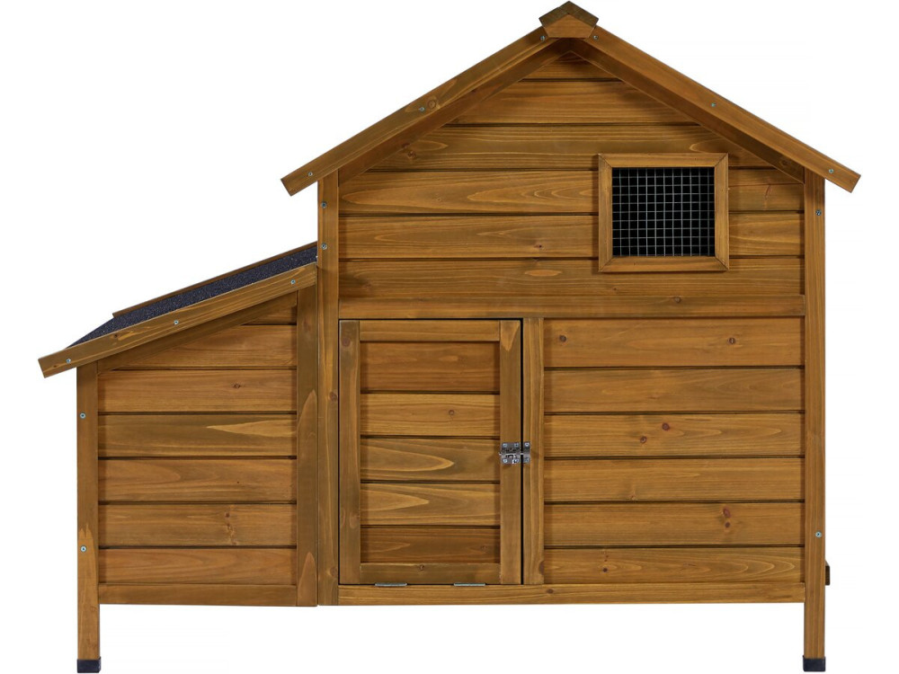 Gallinero de madera "Cocotte" con caja nido - Marrón