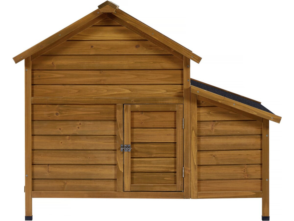 Gallinero de madera "Cocotte" con caja nido - Marrón
