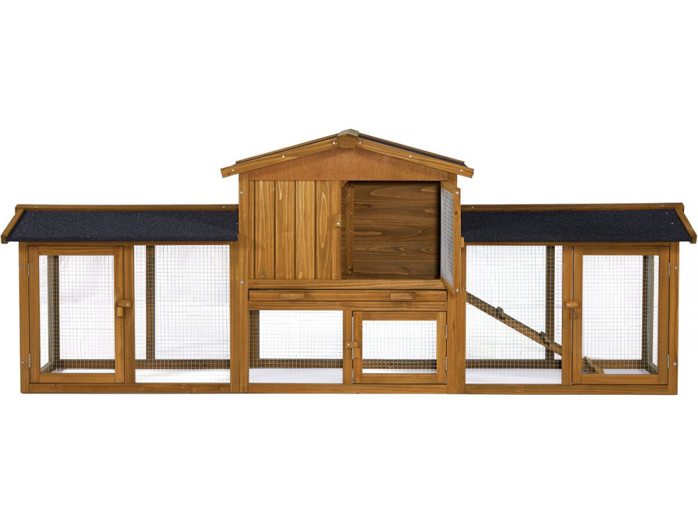 Conejera de madera "Galina" de 2 puertas, exterior e impermeable