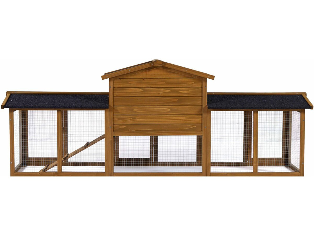 Conejera de madera "Galina" de 2 puertas, exterior e impermeable
