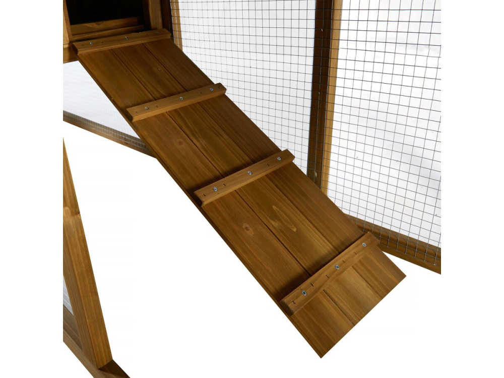 Conejera de madera "Galina" de 2 puertas, exterior e impermeable