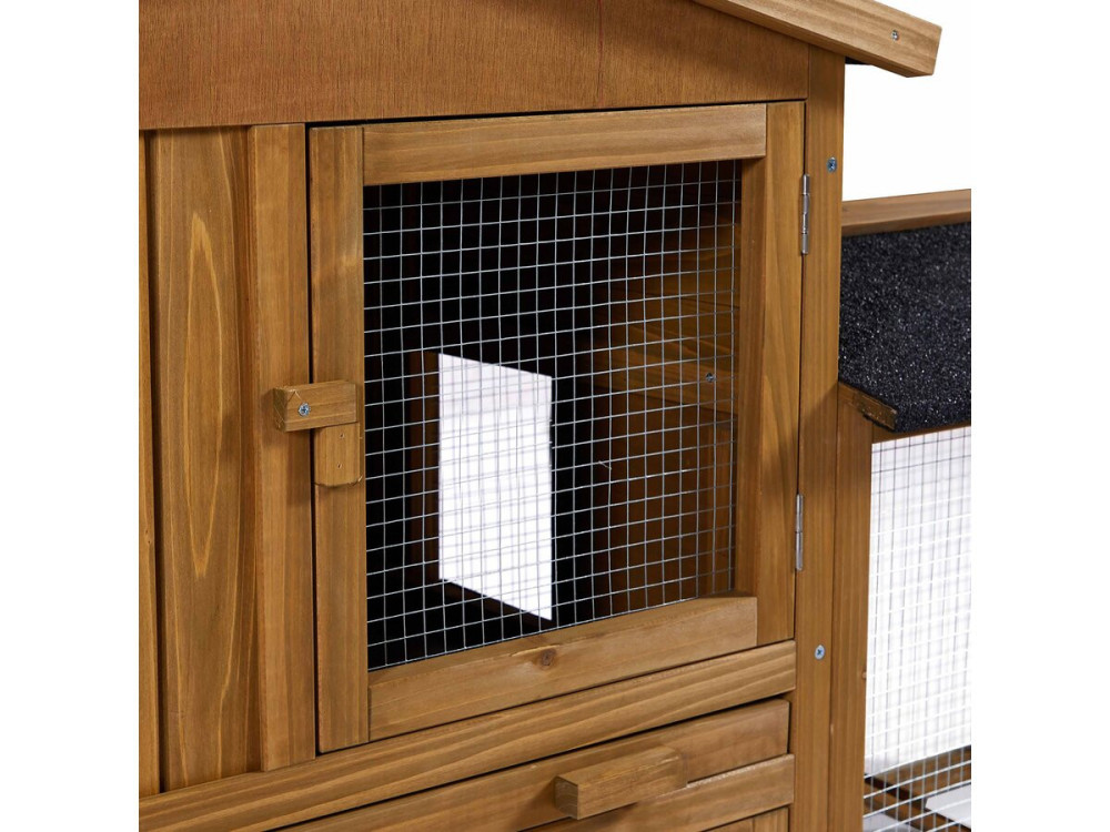 Conejera de madera "Galina" de 2 puertas, exterior e impermeable