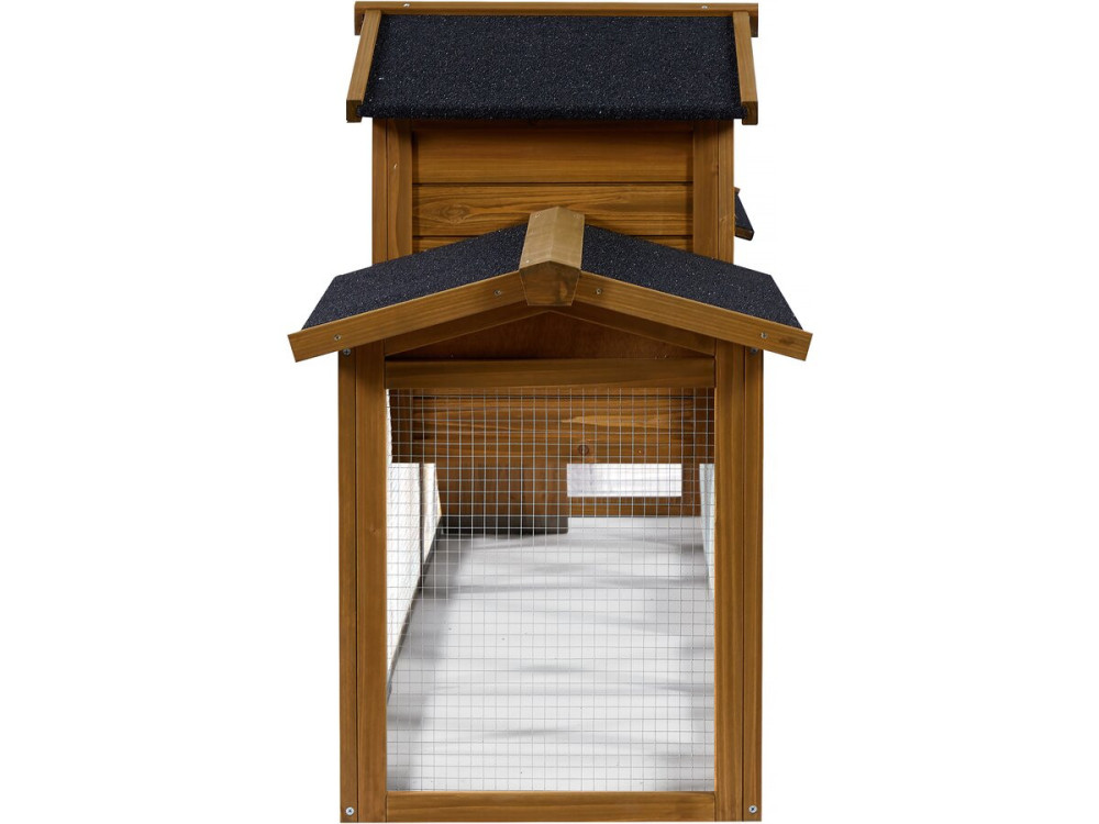 Conejera de madera "Galina" de 2 puertas, exterior e impermeable