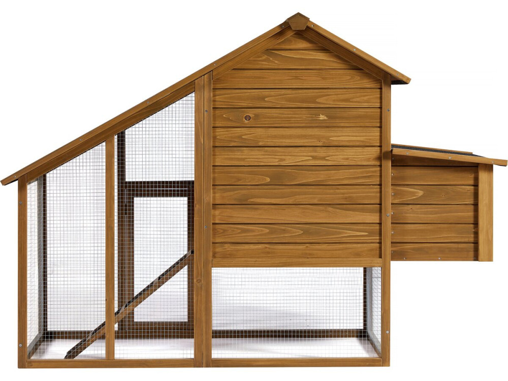 Gallinero de madera "Princesse" con caja nido - Marrón
