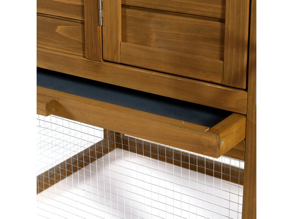 Gallinero de madera "Princesse" con caja nido - Marrón