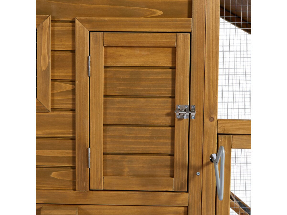 Gallinero de madera "Princesse" con caja nido - Marrón