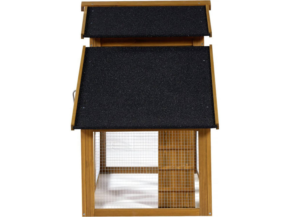 Gallinero "Clochette" con caja nido de madera - Marrón