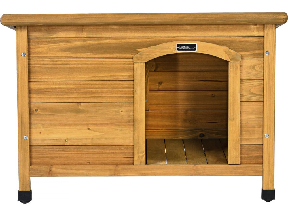 Caseta de madera para perros "Max" - 85 x 57 x 58 cm - Marrón