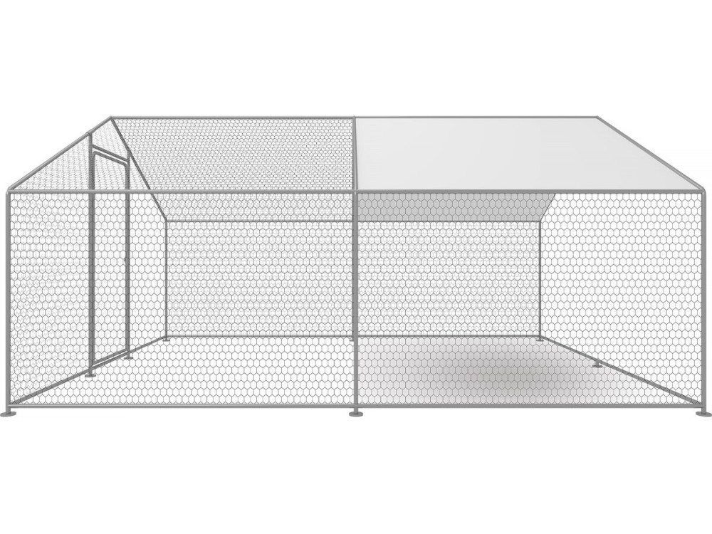 Gallinero 9 m² Recinto de malla 3 x 3 x 2 M acero galvanizado