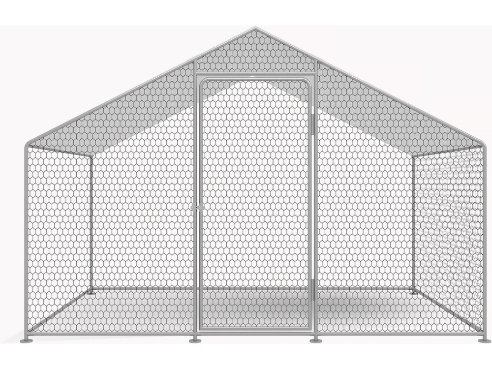 Recinto para pollos Recinto de malla de 6 m² 2 x 3 x 2 M acero galvanizado