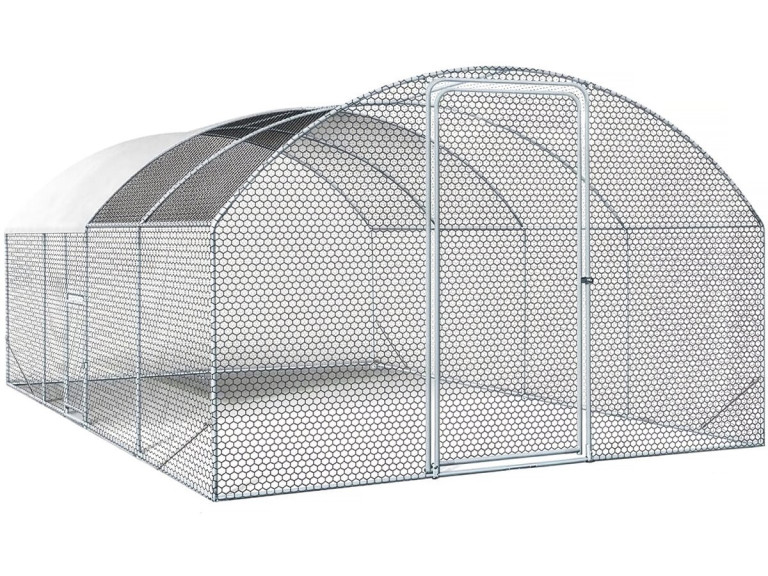 Gallinero Cúpula de Acero Galvanizado "Cocorico" - 15 m² - Gris