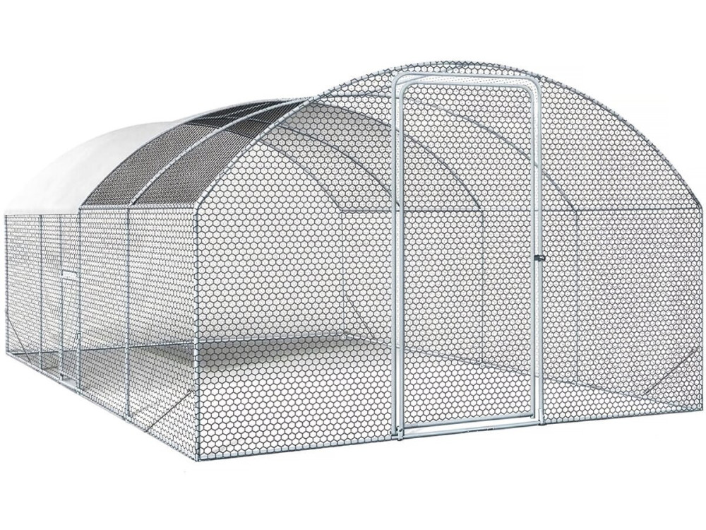 Gallinero Cúpula de Acero Galvanizado "Cocorico" - 15 m² - Gris