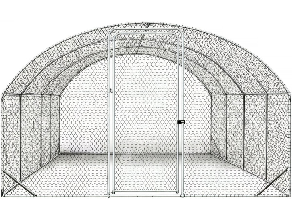 Gallinero Cúpula de Acero Galvanizado "Cocorico" - 15 m² - Gris