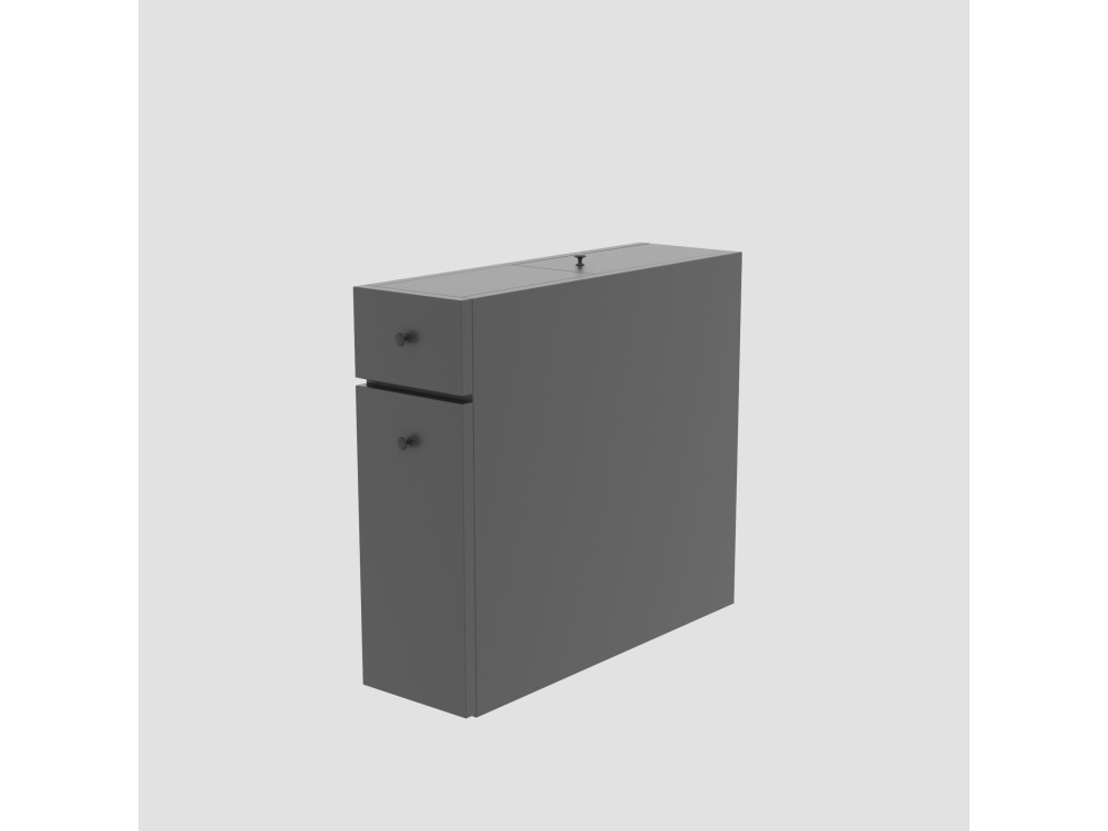 Mueble de baño de madera "Calencia" - 60 x 19 x 55 cm - Gris antracita