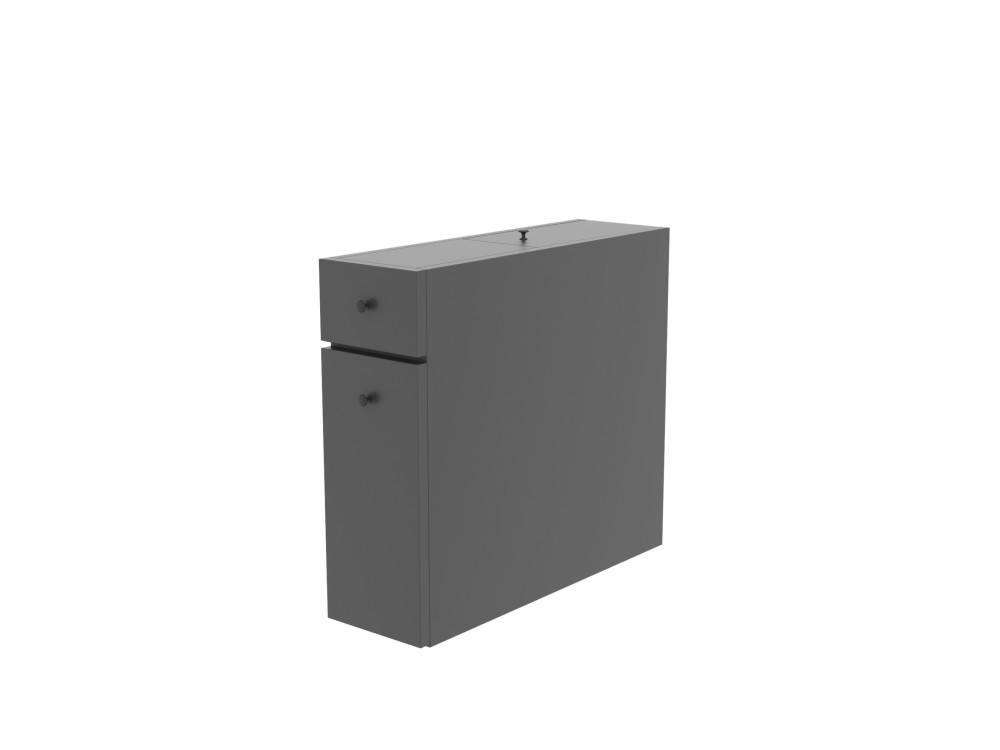 Mueble de baño de madera "Calencia" - 60 x 19 x 55 cm - Gris antracita