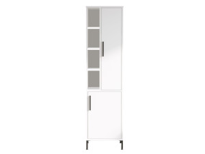 Armario de madera multifuncional "Vile" - 45 x 35 x 174 cm - Blanco