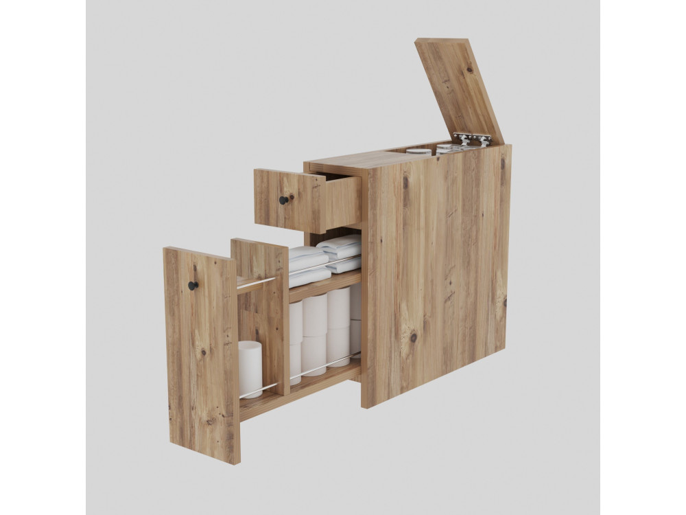 Mueble bajo de madera "Calencia" - 20 x 60 x 55 cm - Marrón