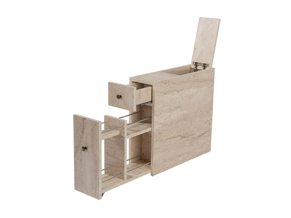 Mueble bajo de madera "Calencia" - 20 x 60 x 55 cm - Beige