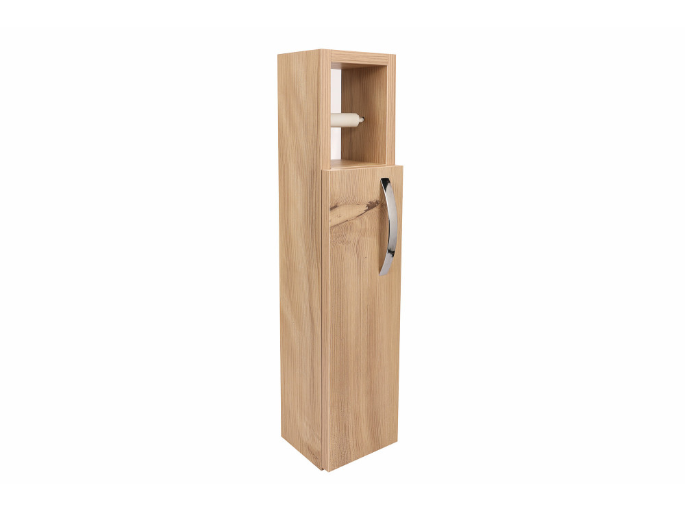 Portarrollos de madera "Estrella" - 15 x 12 x 65 cm - Marrón