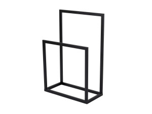 Toallero metálico "Gediz" - 25 x 60 x 90 cm - Negro