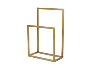 Toallero de metal "Gediz" - 25 x 60 x 90 cm - Oro