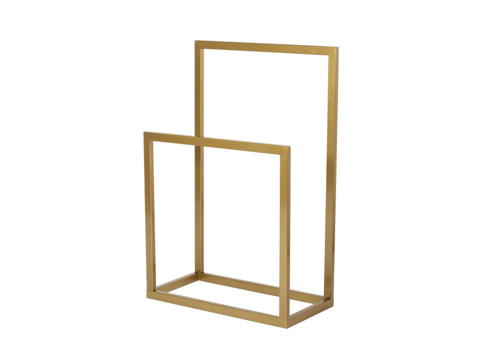 Toallero de metal "Gediz" - 25 x 60 x 90 cm - Oro